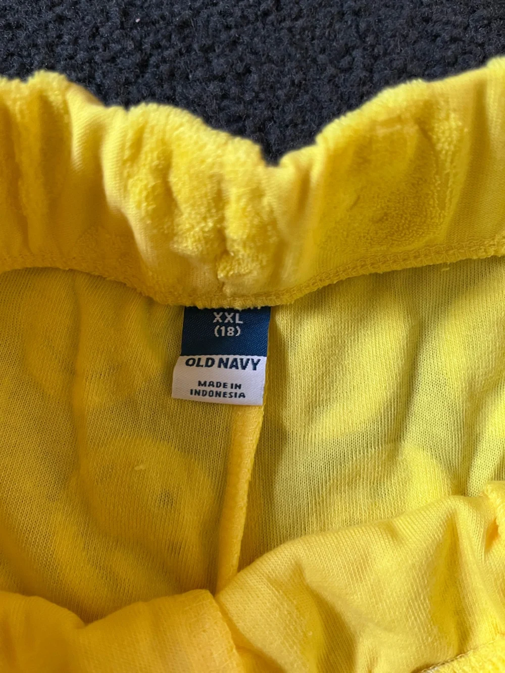 Old Navy Yellow Terry Dot Drawstring Athletic Shorts